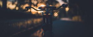 Preview wallpaper bicycle, seat, evening