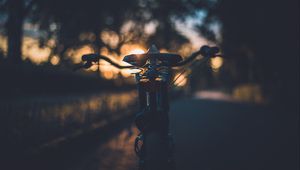 Preview wallpaper bicycle, seat, evening