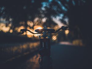 Preview wallpaper bicycle, seat, evening