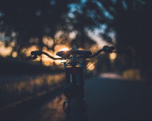 Preview wallpaper bicycle, seat, evening