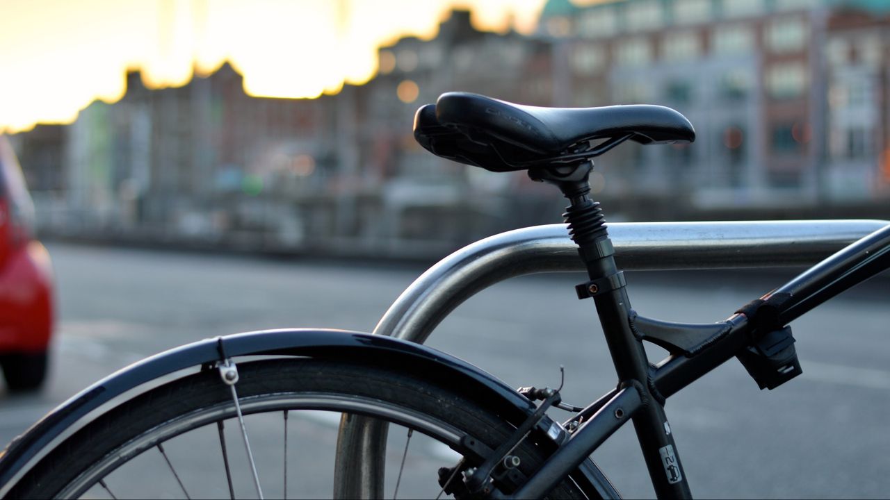 Wallpaper bicycle, seat, wheel, blurred
