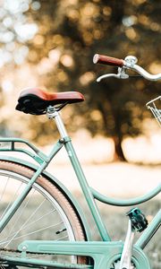 Preview wallpaper bicycle seat, wheel, blur, steering wheel
