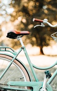 Preview wallpaper bicycle seat, wheel, blur, steering wheel