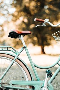 Preview wallpaper bicycle seat, wheel, blur, steering wheel