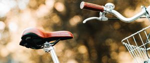 Preview wallpaper bicycle seat, wheel, blur, steering wheel