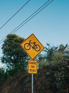 Preview wallpaper bicycle, sign, text, inscription