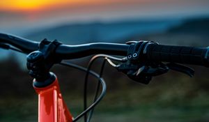 Preview wallpaper bicycle, steering wheel, evening