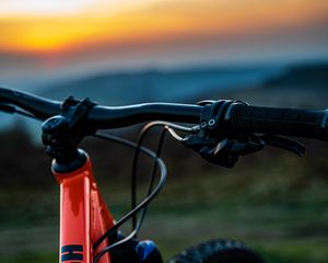 Preview wallpaper bicycle, steering wheel, evening