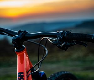 Preview wallpaper bicycle, steering wheel, evening