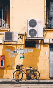 Preview wallpaper bicycle, street, building