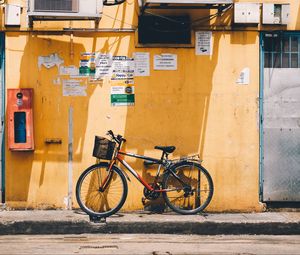 Preview wallpaper bicycle, street, building