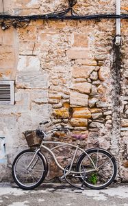 Preview wallpaper bicycle, wall, building, street