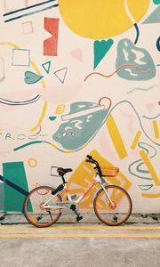 Preview wallpaper bicycle, wall, graffiti, art