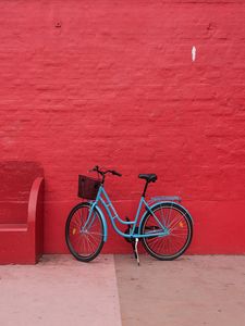 Preview wallpaper bicycle, wall, red