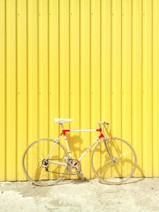 Preview wallpaper bicycle, wall, yellow, summer