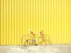 Preview wallpaper bicycle, wall, yellow, summer