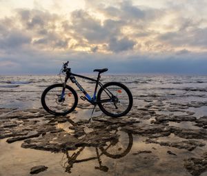 Preview wallpaper bicycle, water, sky, reflection