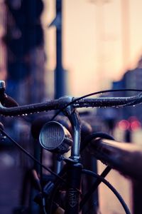 Preview wallpaper bicycle, wheel, drops, blur