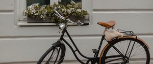 Preview wallpaper bicycle, window, flowers