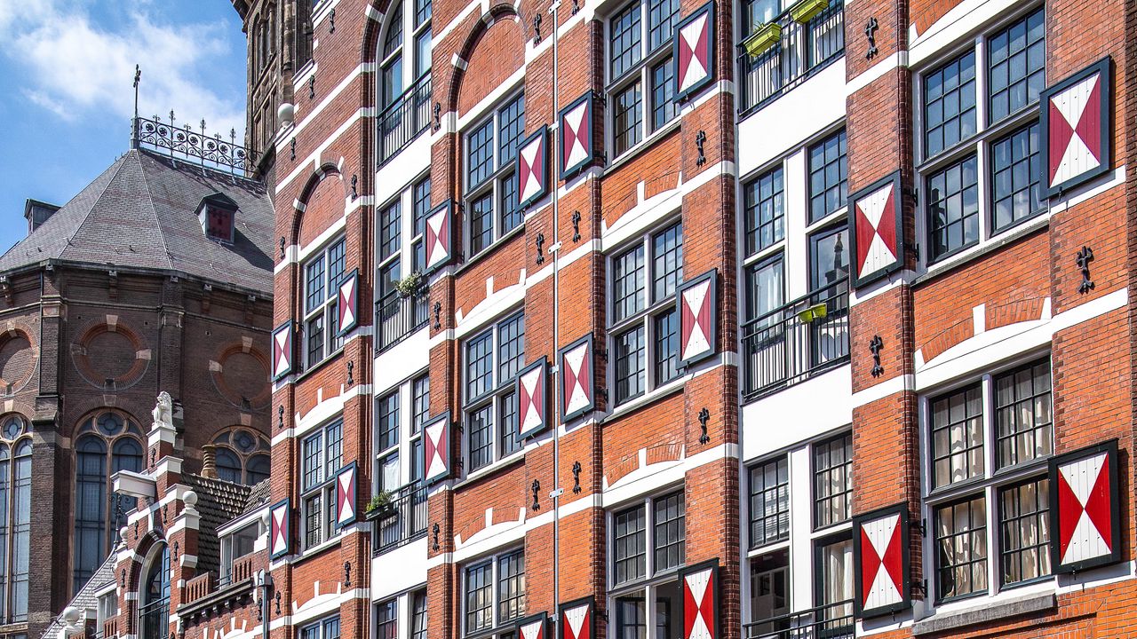 Wallpaper bicycles, canal, building, facade, architecture