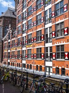 Preview wallpaper bicycles, canal, building, facade, architecture