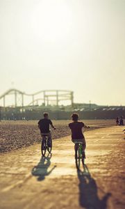 Preview wallpaper bicycles, couple, riding, entertainment, attractions