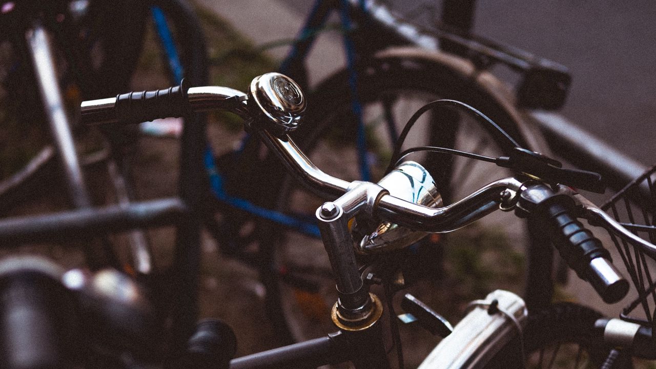 Wallpaper bicycles, steering wheel, bicycle parking