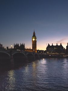 Preview wallpaper big ben, clock, bridge, london, england