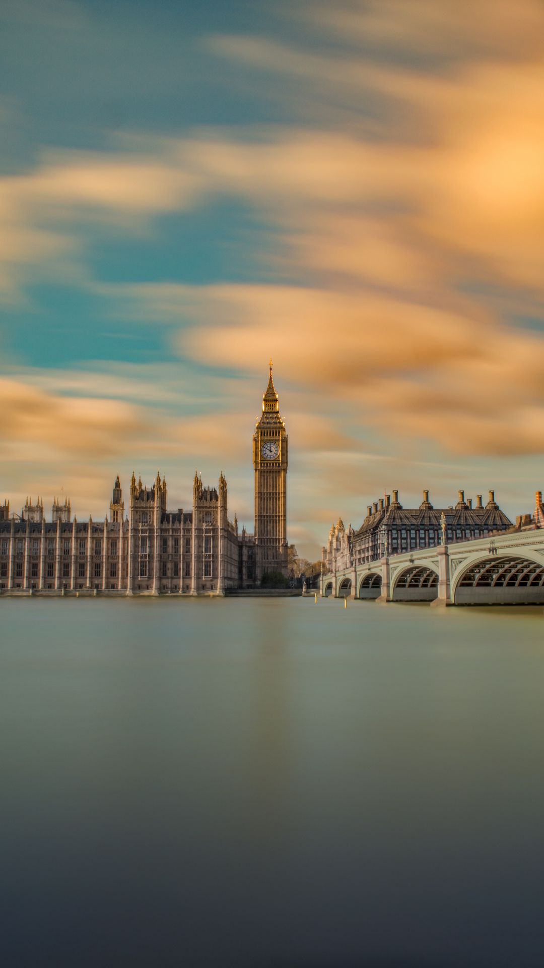 1080x1920 Wallpaper big ben, panorama, bridge, river, london, united kingdom