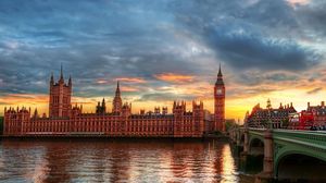 Preview wallpaper big ben, thames, city, palace of westminster, london, river, hdr