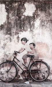 Preview wallpaper bike, art, funny