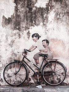 Preview wallpaper bike, art, funny