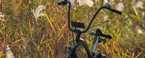 Preview wallpaper bike, black, grass
