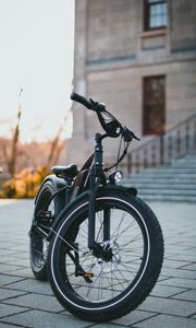 Preview wallpaper bike, black, parking