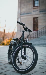 Preview wallpaper bike, black, parking