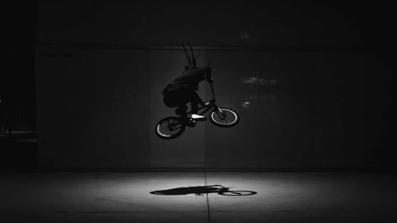 Wallpaper bike, bmx, jump, stunt, black
