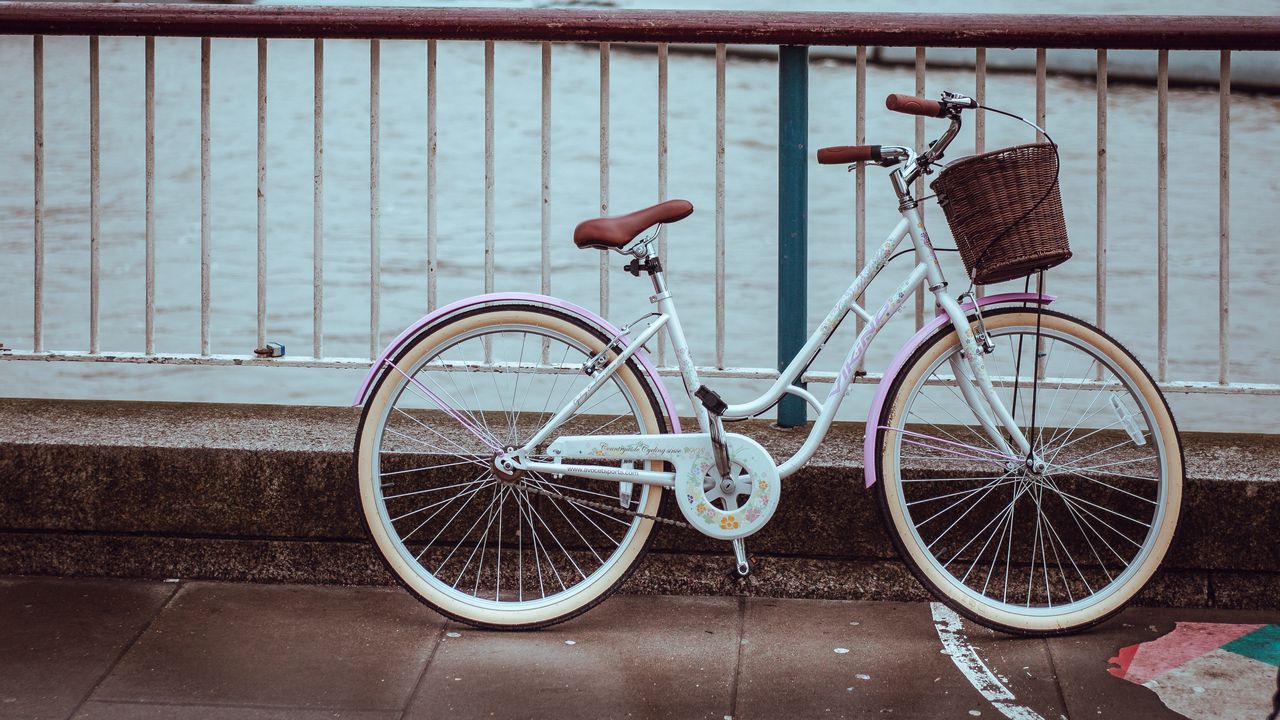 Wallpaper bike, bridge, basket