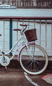 Preview wallpaper bike, bridge, basket