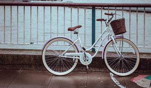 Preview wallpaper bike, bridge, basket