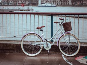 Preview wallpaper bike, bridge, basket