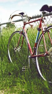 Preview wallpaper bike, grass, street