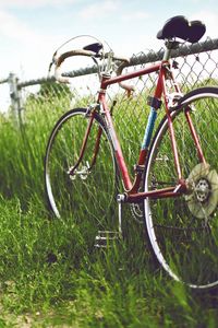 Preview wallpaper bike, grass, street