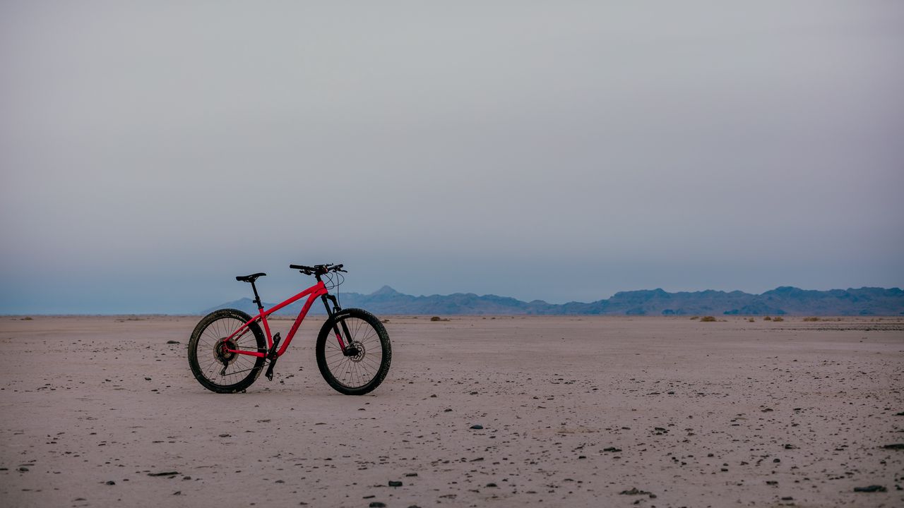 Wallpaper bike, horizon, sand, sky