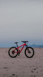 Preview wallpaper bike, horizon, sand, sky