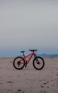 Preview wallpaper bike, horizon, sand, sky