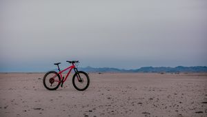 Preview wallpaper bike, horizon, sand, sky