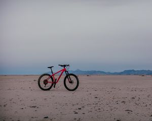 Preview wallpaper bike, horizon, sand, sky