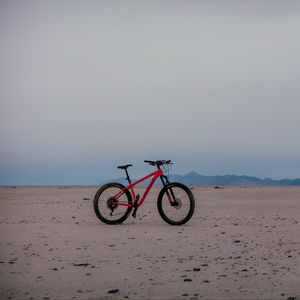 Preview wallpaper bike, horizon, sand, sky