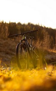 Preview wallpaper bike, mtb, black, nature