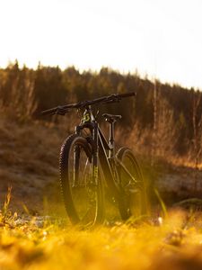 Preview wallpaper bike, mtb, black, nature